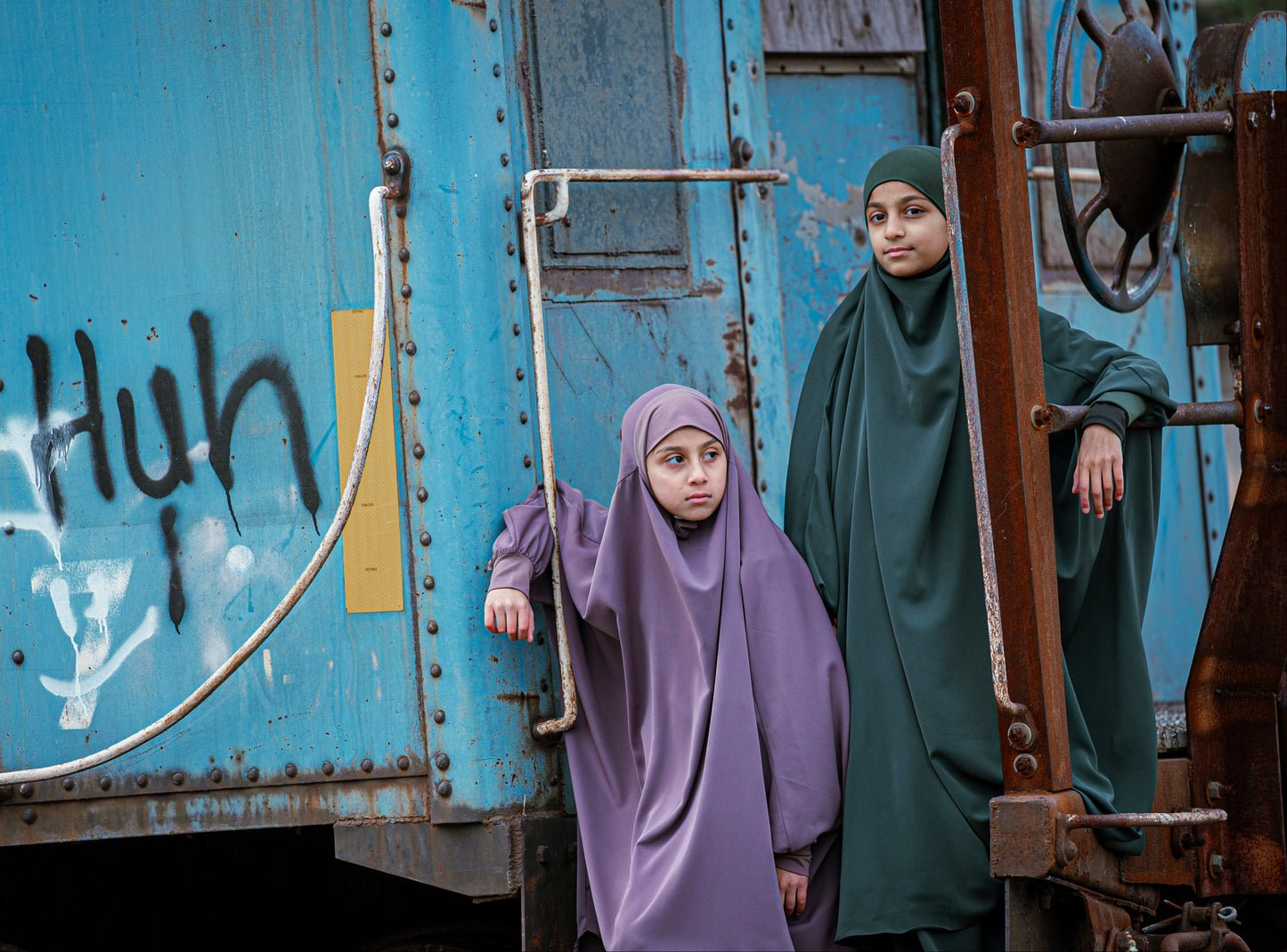 Al-Mumin Mauve Full Abaya Set Kids