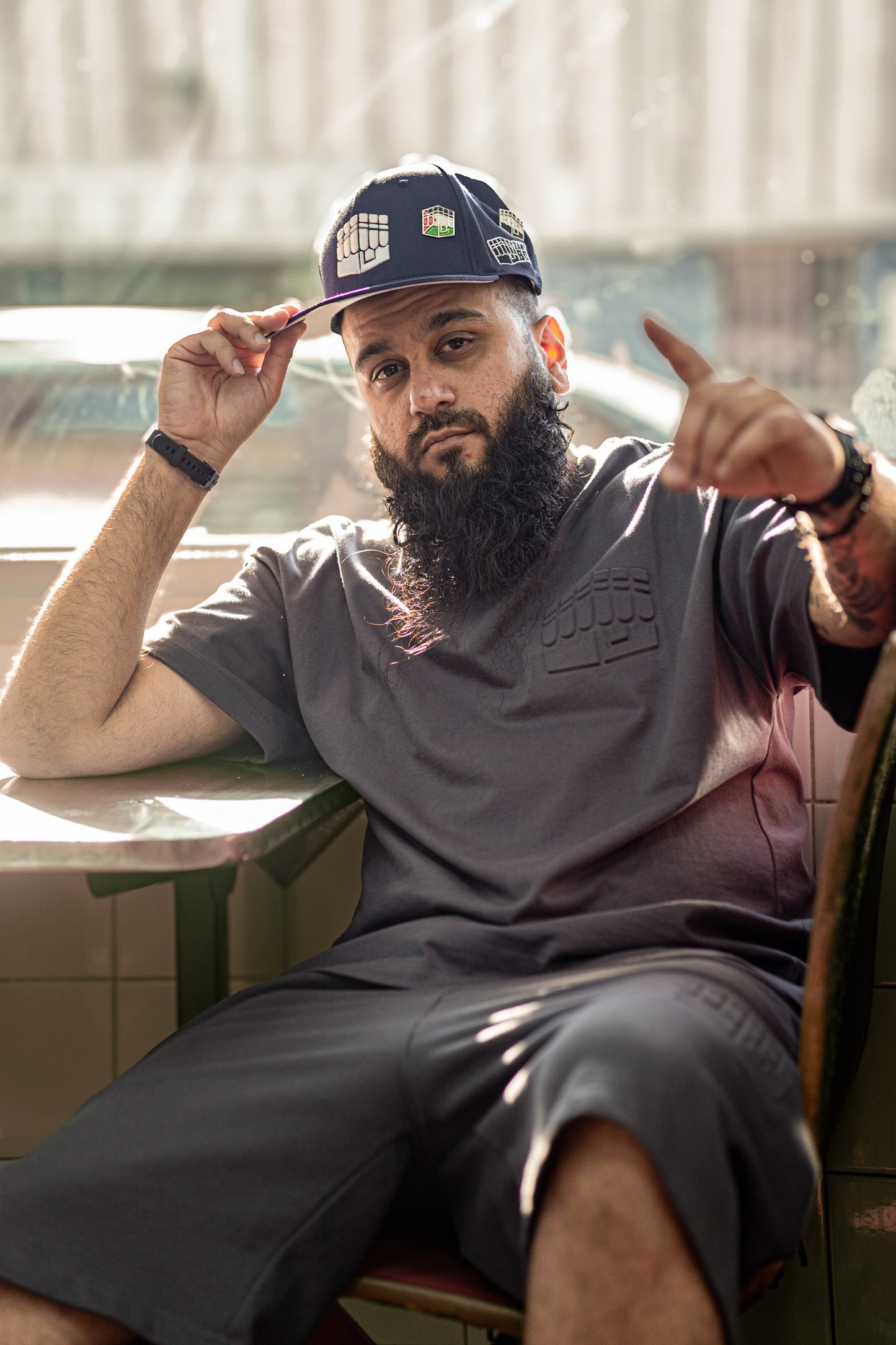 Nur Navy Snapback with Pins